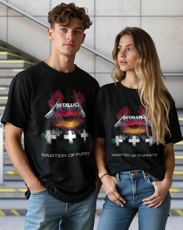 Metallica Men's Standard Master of Puppets T-Shirt Cotton Soft Crew Neck Short Sleeve Shirt for Band Music Fans - Image 3