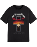 Metallica Unisex Tee Master of Puppets Tracks Cotton Soft Crew Neck Short Sleeve Shirt for Band Music Fans