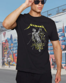 Metallica and Justice for All (Tracks) T Shirt Cotton Soft Crew Neck Short Sleeve Shirt for Band Music Fans