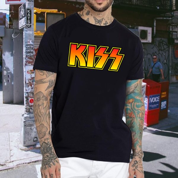 Men's KISS Classic T-Shirt Vintage Rock Graphic Tee 80s Music Shirt Cotton Rock Fan pop Rock Music World Tour Black T-Shirt - Image 5