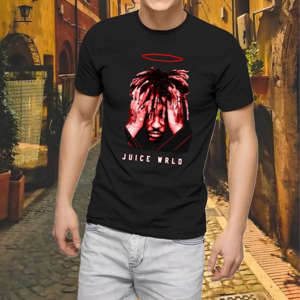 Men's Women's Unisex Juice WRLD Vintage Crewneck Rapper T-Shirt Novelty Graphic Tee Tops T-Shirt Album Rock Music T Shirt Black - Image 6