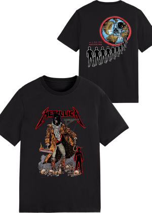 Metallica Unforgiven Adult Black T Shirt Cotton Soft Crew Neck Short Sleeve Shirt for Band Music Fans