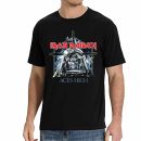 Men's Iron Maiden Band Aces High T-Shirt Vintage Rock Graphic Tee Cotton Rock Fan pop Rock Music World Tour Black T-Shirt