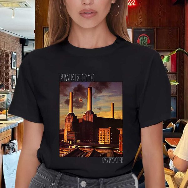 Men's Pink Floyd Band SPINK FLOYD FADED ANIMALS T-Shirt T-Shirt Vintage Rock Graphic Tee Cotton Rock Fan pop Rock Music World Tour Black Unisex T-Shirt - Image 6
