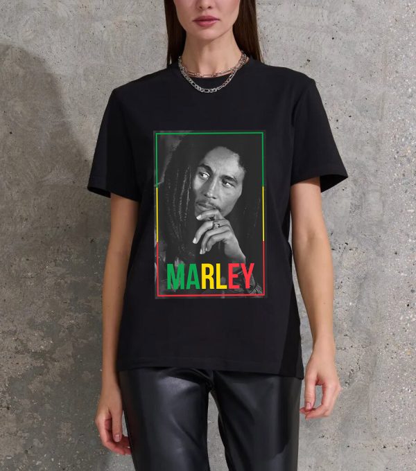 Men’s Bob Marley Band T-Shirt Handmade T-Shirt Fashion Logo Tee Cotton Women Soft Shirts Crew Neck Short Sleeve Shirt Hip Hop Tee Tops - Image 5
