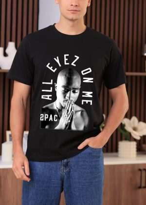 Men Tupac Me Against the World T-Shirt Handmade T-Shirts Fashion Logo Tee Cotton Women Soft Shirts Crew Neck Short Sleeve Shirt Hip Hop Tee Top