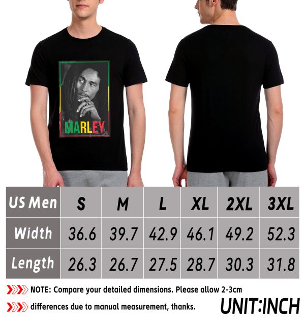 Men’s Bob Marley Band T-Shirt Handmade T-Shirt Fashion Logo Tee Cotton Women Soft Shirts Crew Neck Short Sleeve Shirt Hip Hop Tee Tops - Image 7