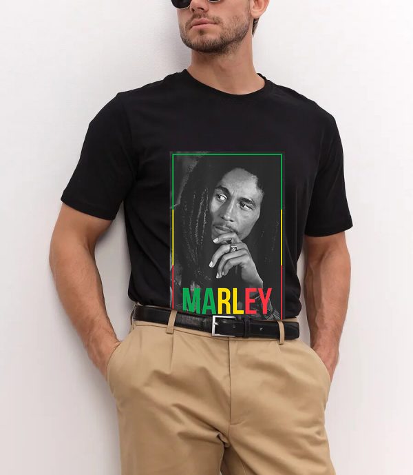 Men’s Bob Marley Band T-Shirt Handmade T-Shirt Fashion Logo Tee Cotton Women Soft Shirts Crew Neck Short Sleeve Shirt Hip Hop Tee Tops - Image 2