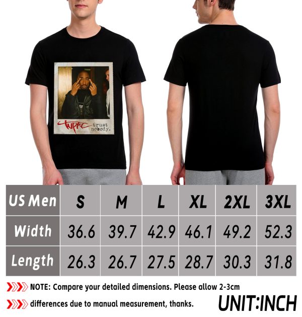 Men Tupac Trust Nobody Photo T-Shirt Handmade T-Shirts Fashion Logo Tee Cotton Women Soft Shirts Crew Neck Short Sleeve Shirt Hip Hop Tee Top - Image 8