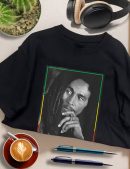Men’s Bob Marley Band T-Shirt Handmade T-Shirt Fashion Logo Tee Cotton Women Soft Shirts Crew Neck Short Sleeve Shirt Hip Hop Tee Tops