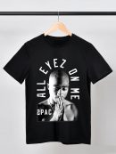 Men Tupac Me Against the World T-Shirt Handmade T-Shirts Fashion Logo Tee Cotton Women Soft Shirts Crew Neck Short Sleeve Shirt Hip Hop Tee Top