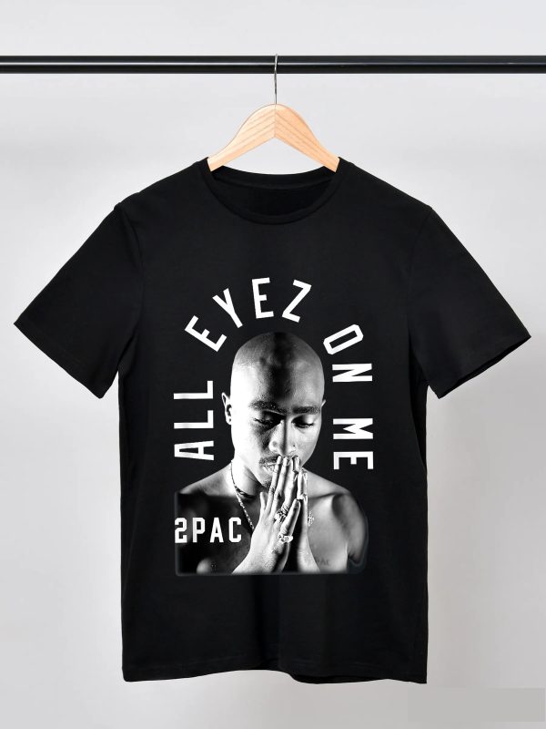 Men Tupac Me Against the World T-Shirt Handmade T-Shirts Fashion Logo Tee Cotton Women Soft Shirts Crew Neck Short Sleeve Shirt Hip Hop Tee Top - Image 6