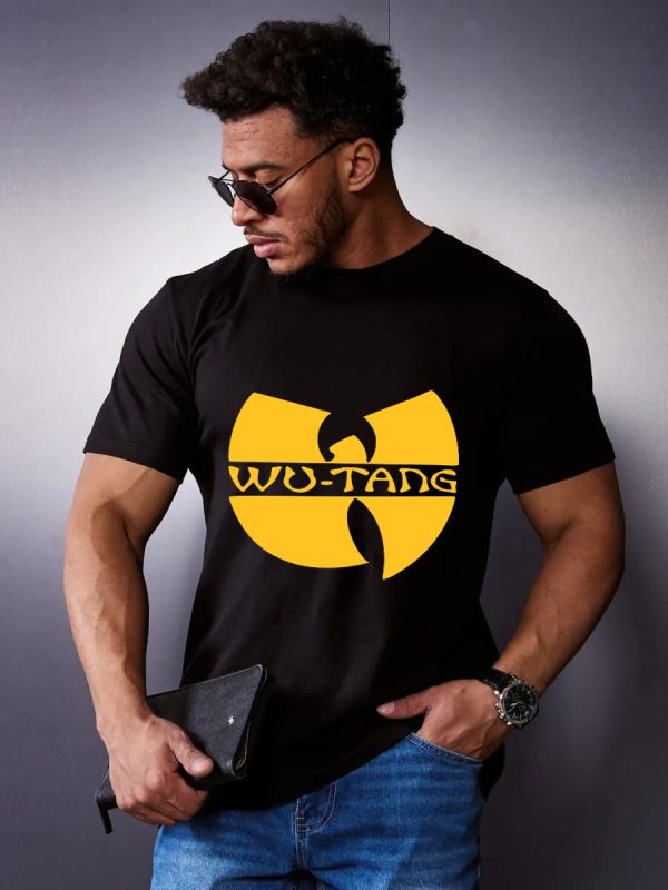 Men’s Wu-Tang Clan 1993 Band Shirt Handmade T-Shirt Fashion Logo Tee Cotton Women Soft Shirts Crew Neck Short Sleeve Shirt Hip Hop Tee Tops