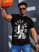 Men Tupac Me Against the World T-Shirt Handmade T-Shirts Fashion Logo Tee Cotton Women Soft Shirts Crew Neck Short Sleeve Shirt Hip Hop Tee Top