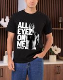 Men Tupac All Eyez On Me T-Shirt Handmade T-Shirts Fashion Logo Tee Cotton Women Soft Shirts Crew Neck Short Sleeve Shirt Hip Hop Tee Top