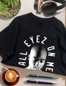 Men Tupac Me Against the World T-Shirt Handmade T-Shirts Fashion Logo Tee Cotton Women Soft Shirts Crew Neck Short Sleeve Shirt Hip Hop Tee Top