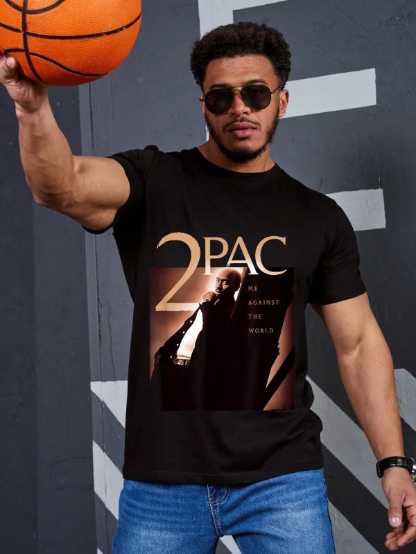 Men Tupac SHAKUR Me Against The World T-Shirt Handmade T-Shirts Fashion Logo Tee Cotton Women Soft Shirts Crew Neck Short Sleeve Shirt Hip Hop Tee Top - Image 3