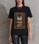 Men’s Wu-Tang Clan Rock Band Shirt Handmade T-Shirt Fashion Merch Bee with Bat Logo Tee Cotton Women Soft Shirts Crew Neck Short Sleeve Shirt Hip Hop Tee Tops