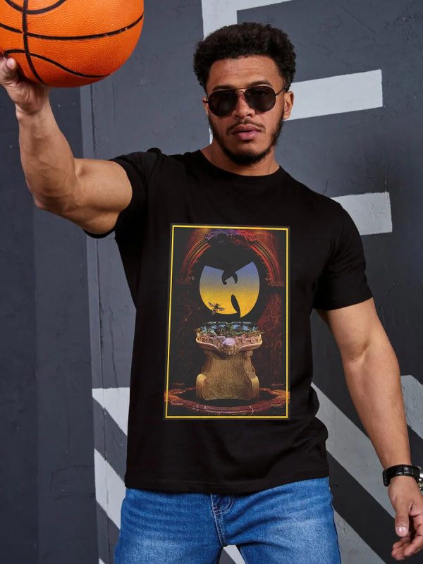 Men’s Wu-Tang Clan Rock Band Shirt Handmade T-Shirt Fashion Merch Bee with Bat Logo Tee Cotton Women Soft Shirts Crew Neck Short Sleeve Shirt Hip Hop Tee Tops - Image 4