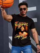 Men Tupac California Love T-Shirt Handmade T-Shirts Fashion Logo Tee Cotton Women Soft Shirts Crew Neck Short Sleeve Shirt Hip Hop Tee Top