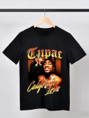 Men Tupac California Love T-Shirt Handmade T-Shirts Fashion Logo Tee Cotton Women Soft Shirts Crew Neck Short Sleeve Shirt Hip Hop Tee Top