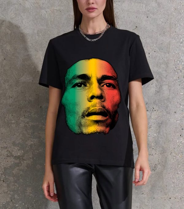 Men Bob Marley Face Shirts  David Burnett Guitar Photo Shirt Handmade T-Shirts Fashion Logo Tee Cotton Women Soft Shirts Crew Neck Short Sleeve Shirt Hip Hop Tee Top - Image 7