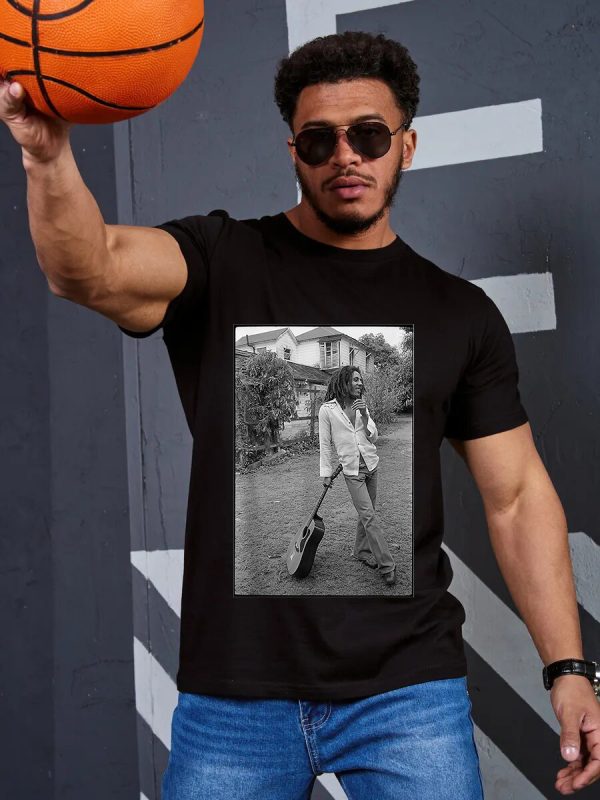 Men Bob Marley Band Shirts Handmade T-Shirts Fashion Logo Tee Cotton Women Soft Shirts Crew Neck Short Sleeve Shirt Hip Hop Tee Top - Image 3