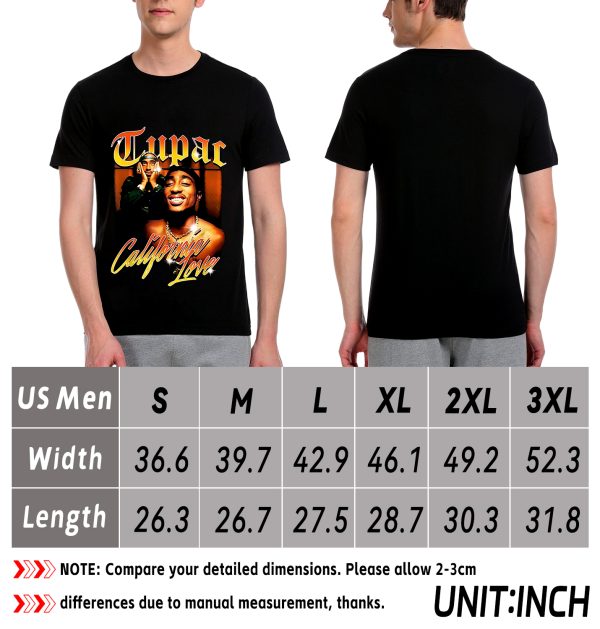 Men Tupac California Love T-Shirt Handmade T-Shirts Fashion Logo Tee Cotton Women Soft Shirts Crew Neck Short Sleeve Shirt Hip Hop Tee Top - Image 9