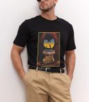 Men’s Wu-Tang Clan Rock Band Shirt Handmade T-Shirt Fashion Merch Bee with Bat Logo Tee Cotton Women Soft Shirts Crew Neck Short Sleeve Shirt Hip Hop Tee Tops