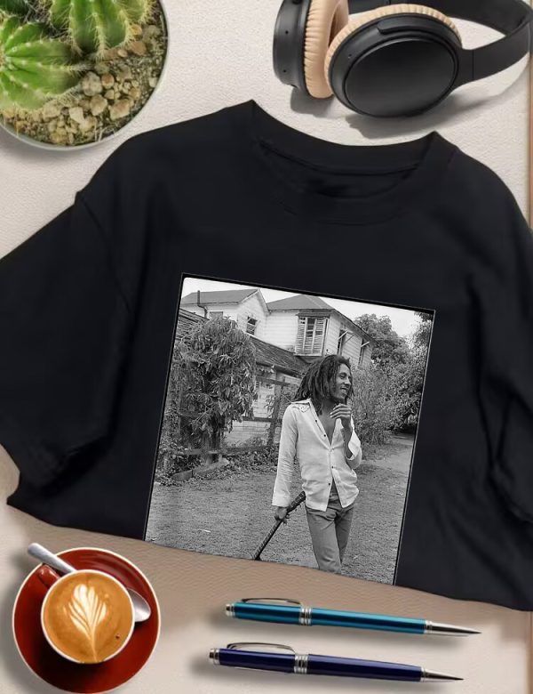 Men Bob Marley Band Shirts Handmade T-Shirts Fashion Logo Tee Cotton Women Soft Shirts Crew Neck Short Sleeve Shirt Hip Hop Tee Top - Image 2
