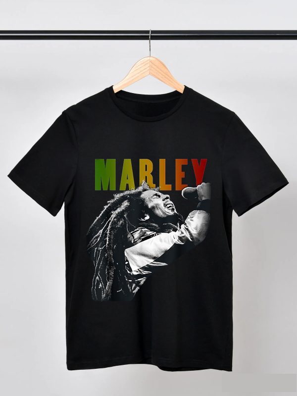 Men’s Bob Marley Band Shirts Handmade T-Shirts Fashion Logo Tee Cotton Women Soft Shirts Crew Neck Short Sleeve Shirt Hip Hop Tee - Image 8