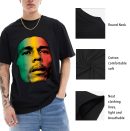 Men Bob Marley Face Shirts  David Burnett Guitar Photo Shirt Handmade T-Shirts Fashion Logo Tee Cotton Women Soft Shirts Crew Neck Short Sleeve Shirt Hip Hop Tee Top